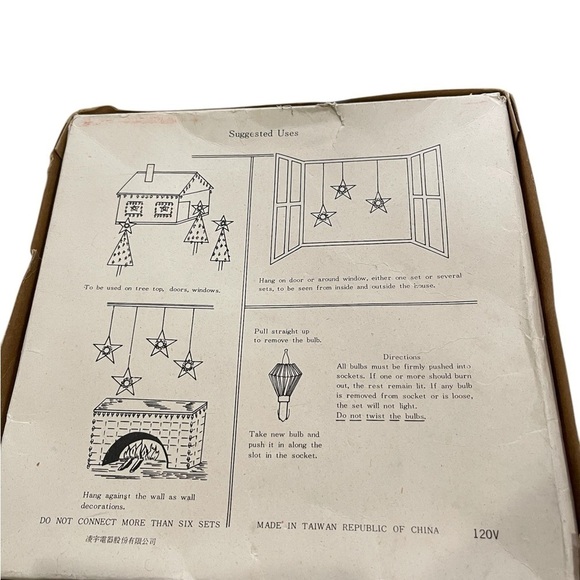 Mr. and Mrs. Santa Claus Wreath of Spinning Lights Vintage 1973 In Original Box - Picture 5 of 8